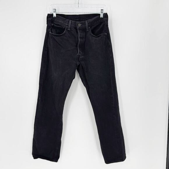 501 Original Fit Men's Jeans straight fit button fly black sz 32x32 classic - Picture 1 of 9